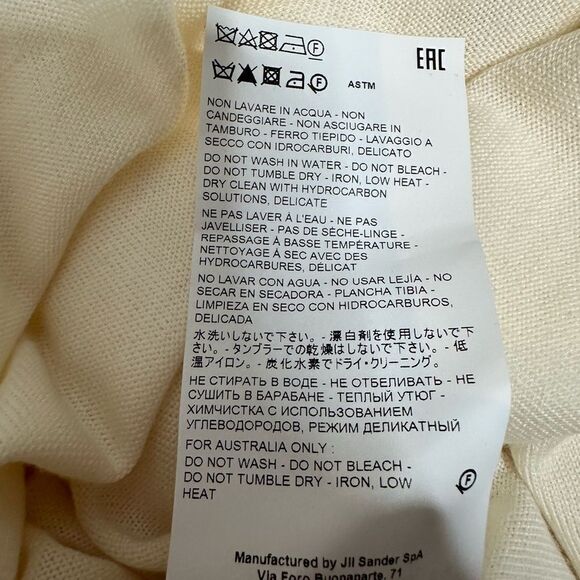 Jil Sander Ivory Wool Asymmetric Long Knit Sweater| Size S - Picture 8 of 9